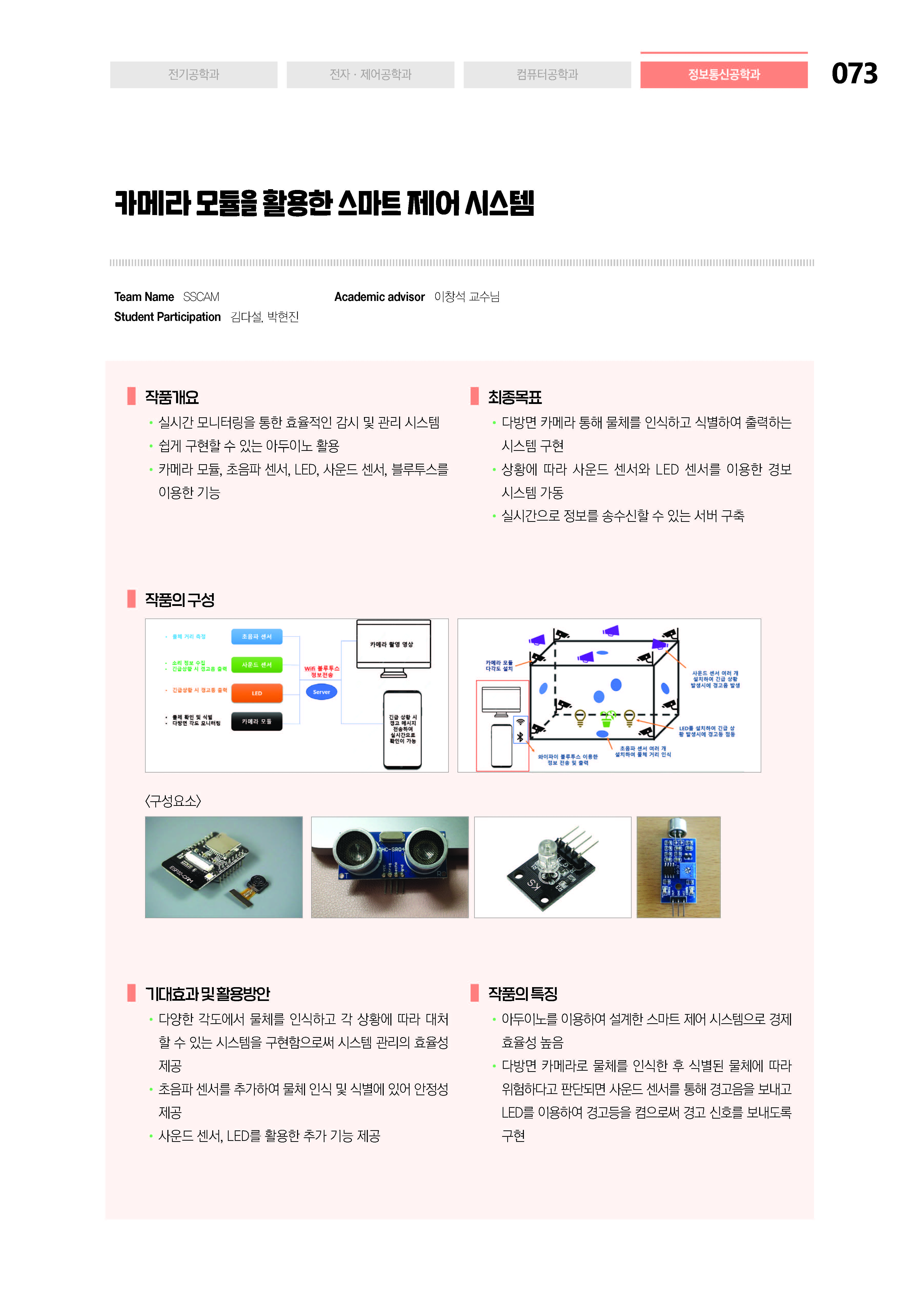 [2021-073] 카메라 모듈을 활용한 스마트 제어 시스템 이미지